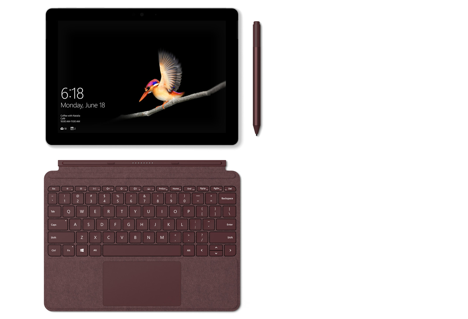 Surface Go مع لوحة مفاتيح Type Cover لجهاز Surface وقلم Surface Pen