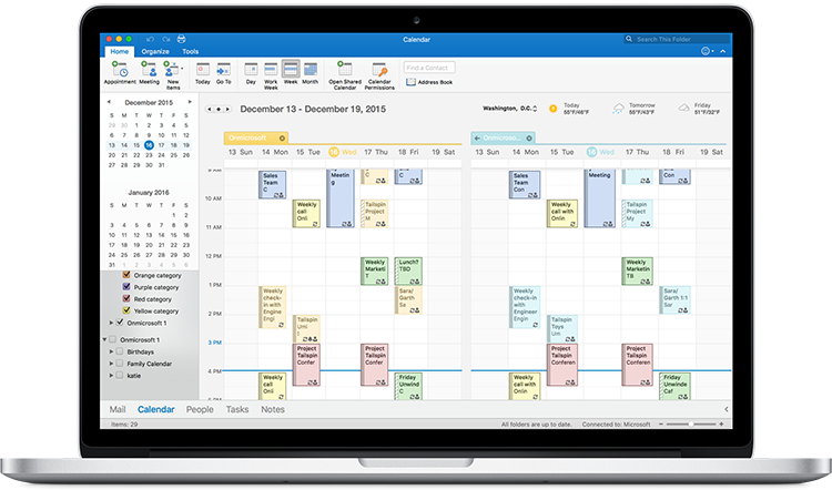 sharing your calendar in outlook 2011 for mac