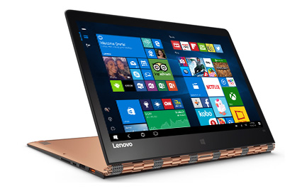 Lenovo Yoga 900 with Windows 10 start screen