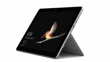 A Surface Go shown at an angle