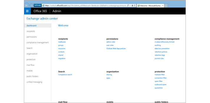 Close-up of the Preview Results page for a search in Exchange Online.