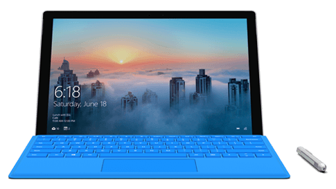 Surface Pro 4 facing front
