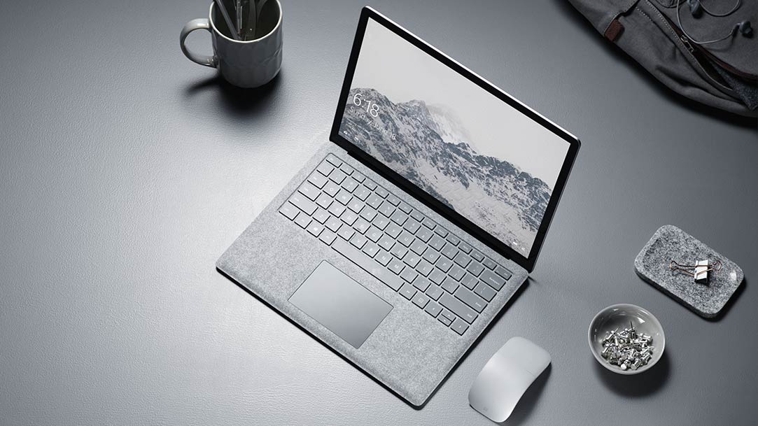 Surface Laptop in tabletop setting 