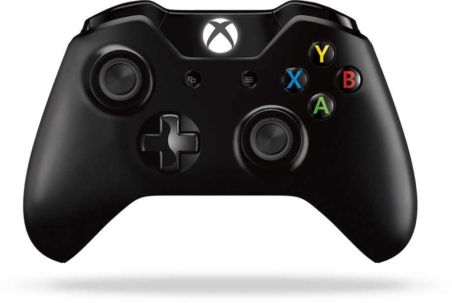 Xbox controller and all-in-one with Xbox on the screen