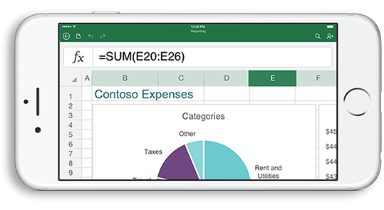 Excel on iPhone