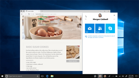 Barra I miei contatti di Windows 10