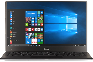 Dell XPS 13 (Touch) with Windows 10 start screen