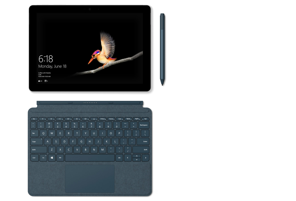 Surface Go dengan Surface Type Cover dan Pen Surface