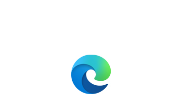 Microsoft Edge blauwe en groene werveling