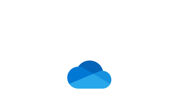 Blauwe wolk van OneDrive back-up