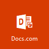 Logo usługi Docs.com, otwórz usługę Docs.com, aby za darmo przekazać dokumenty