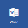 Logo programu Word, otwórz aplikację Microsoft Word Online