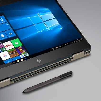 Computador com o Windows 10 e uma caneta digital