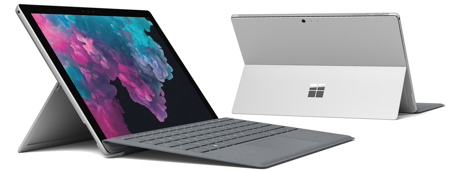 Um Surface Pro 6 a apresentar o ambiente de trabalho do Windows 10